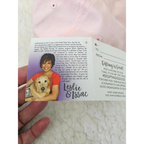 BNWT Women's New Ever Ellis Hat Cap Canines & Veterans USA Flag Paws Strap Back - Picture 10 of 11